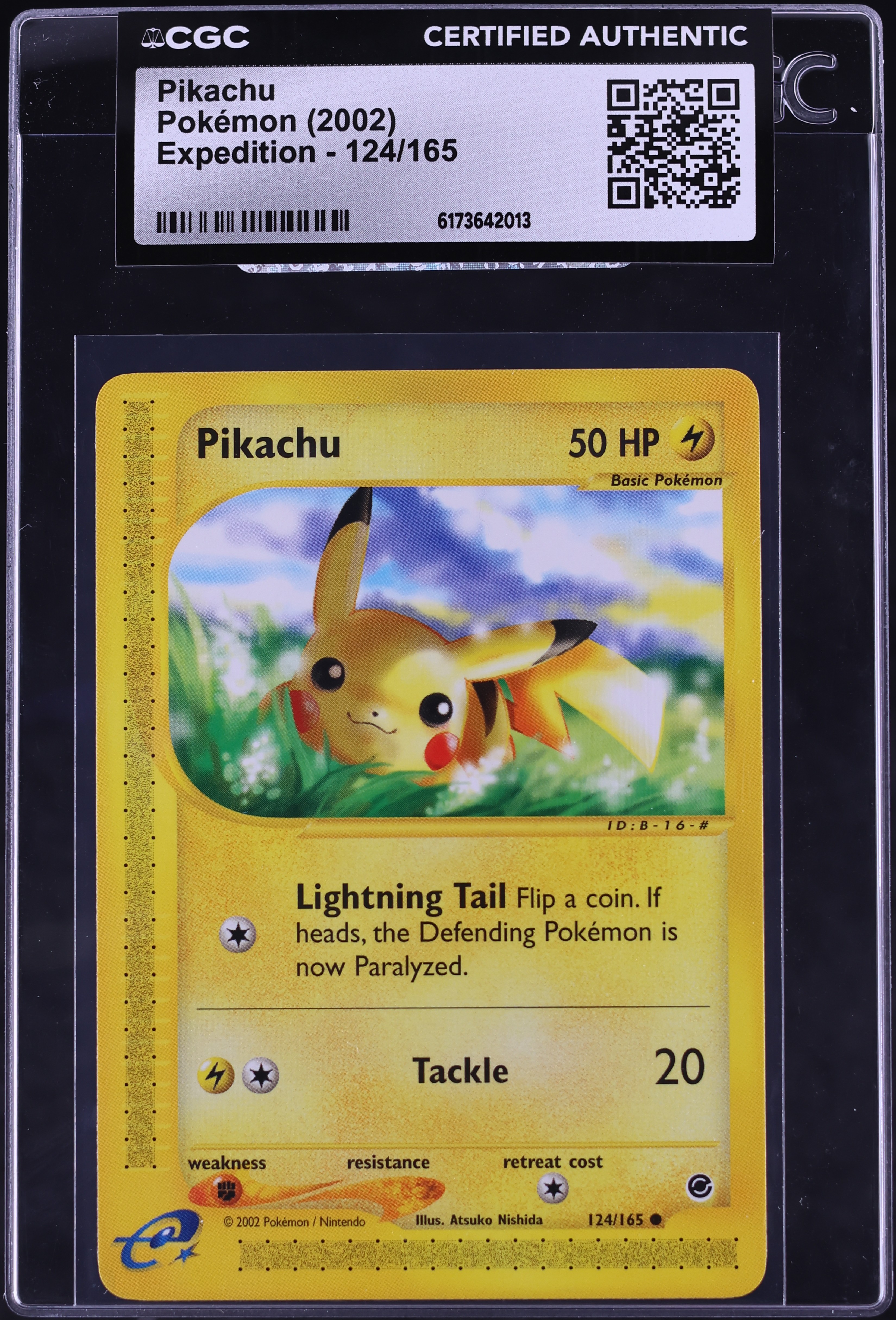 2002 Pokemon Expedition Pikachu #124 CGC AUTH