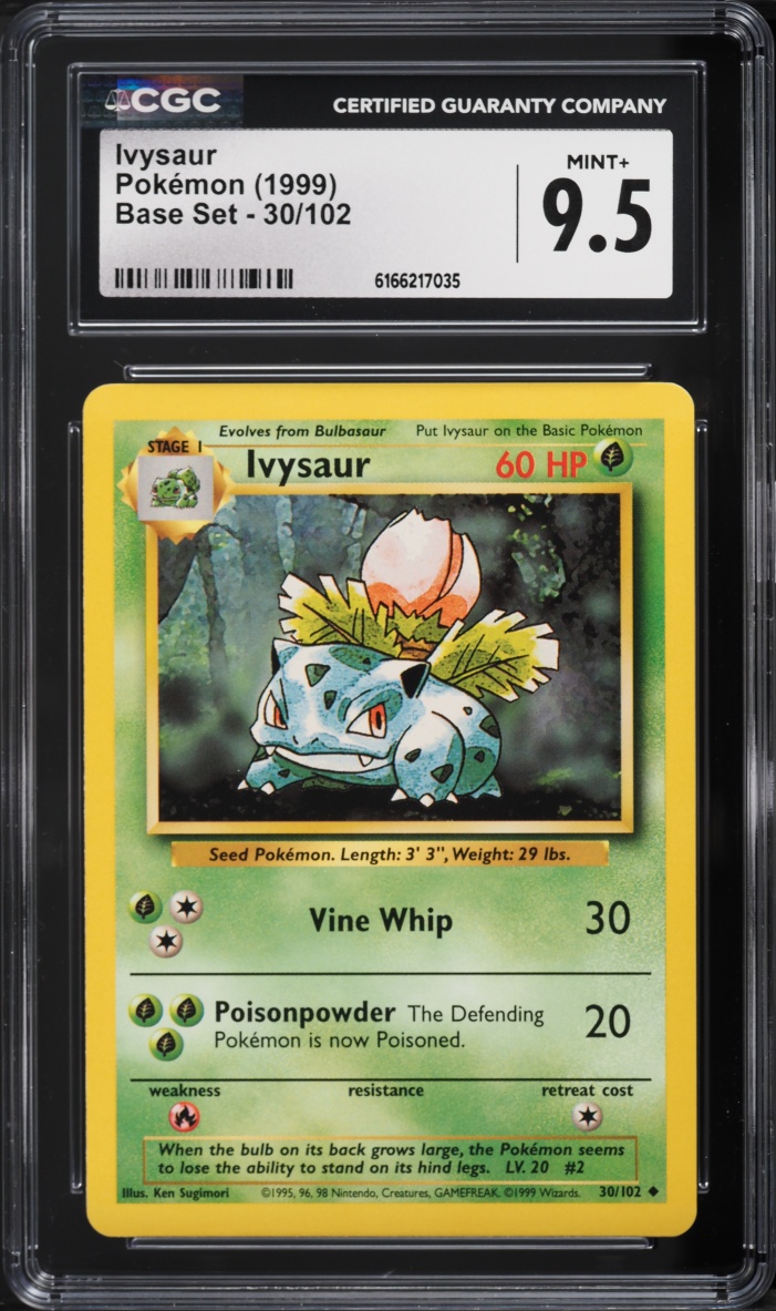 1999 Pokemon Base Set Ivysaur #30 CGC 9.5 Mint+