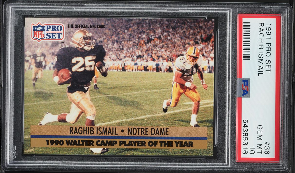 1991 Pro Set Raghib Ismail ROOKIE #36 PSA 10 GEM MINT