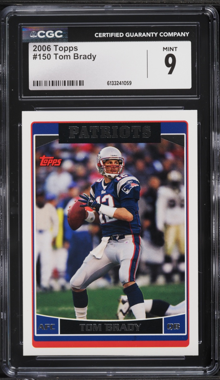 2006 Topps Football Tom Brady #150 CGC 9 MINT