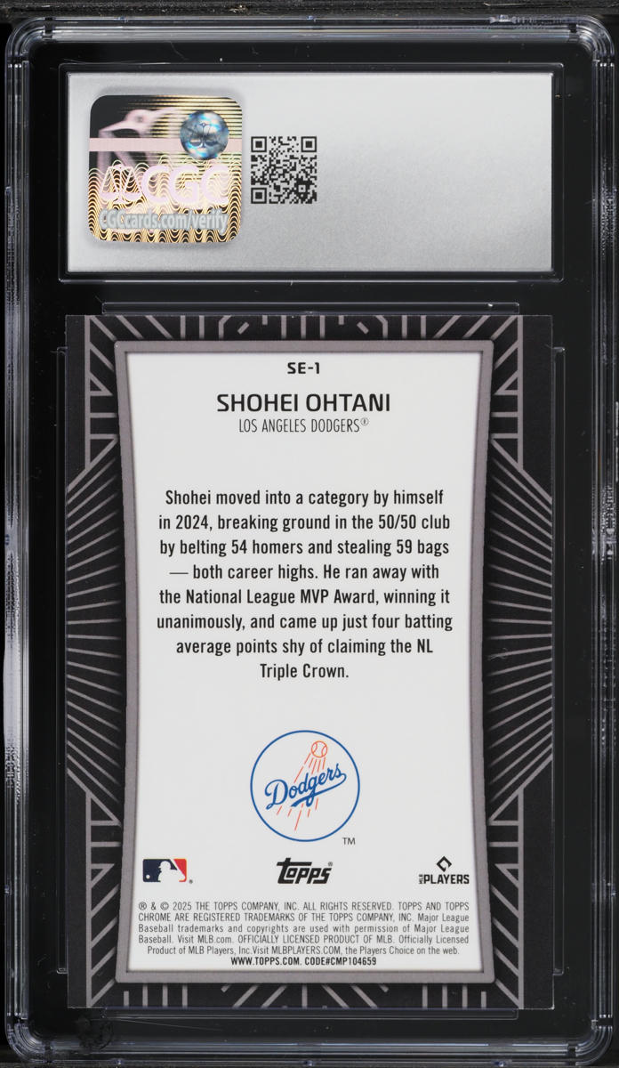2025 Topps Chrome Shadow Etch Shohei Ohtani #SE-1 CGC 8 NM-MT