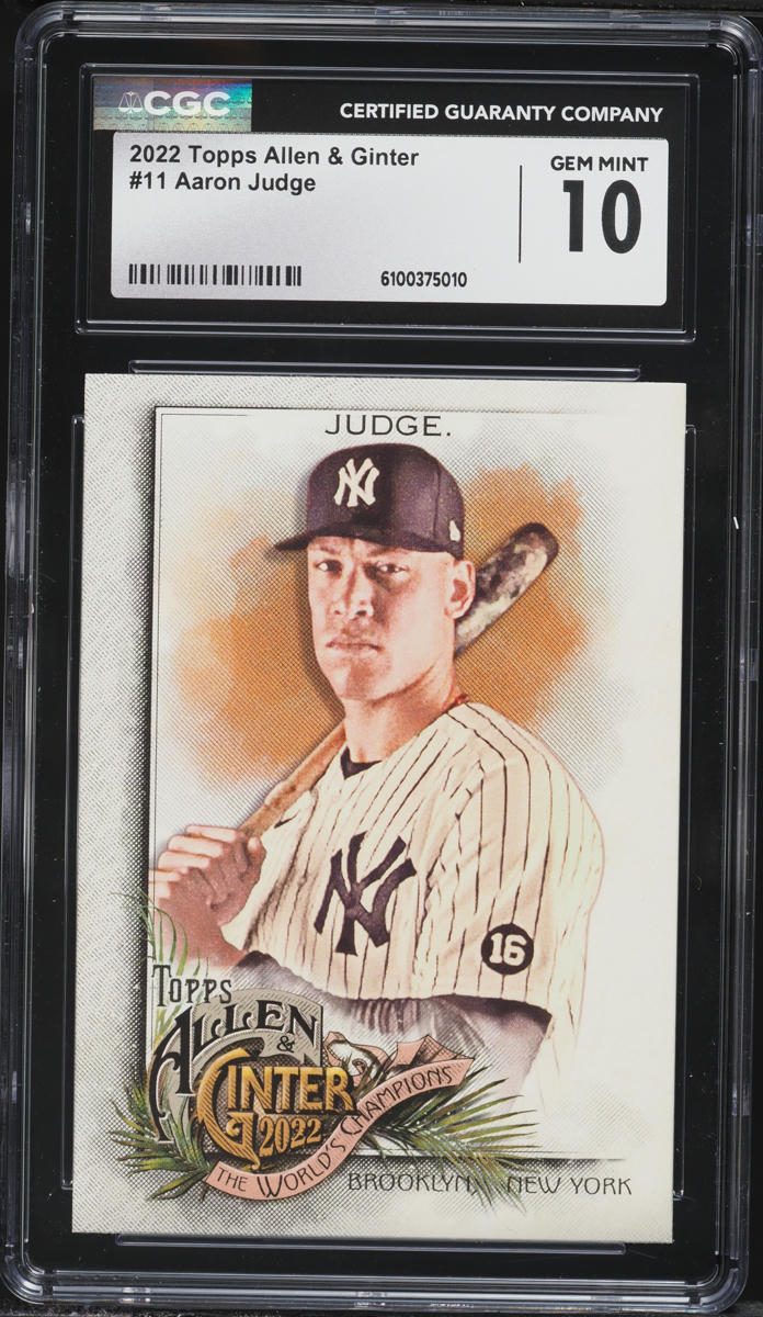 2022 Topps Allen & Ginter Aaron Judge #11 CGC 10 GEM MINT