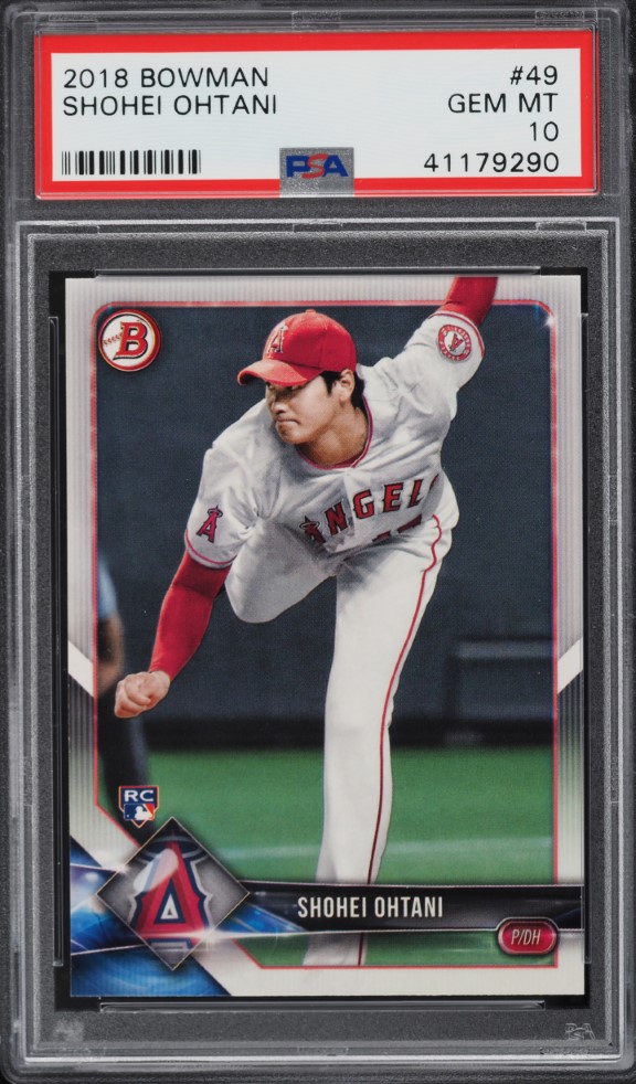 2018 Bowman Purple Shohei Ohtani ROOKIE /250 #49 PSA 8 NM-MT