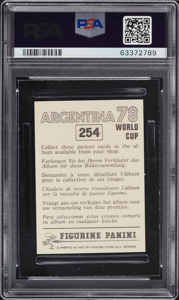 1978 Panini World Cup Argentina '78 Zico ROOKIE #254 PSA 4 VGEX