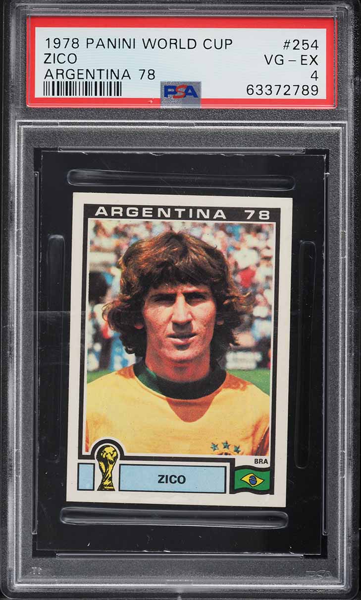 1978 Panini World Cup Argentina '78 Zico ROOKIE #254 PSA 4 VGEX
