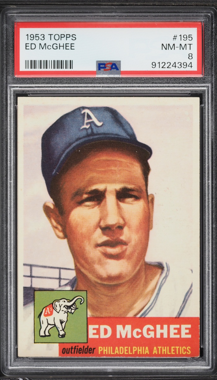 1953 Topps Ed McGhee #195 PSA 8 NM-MT