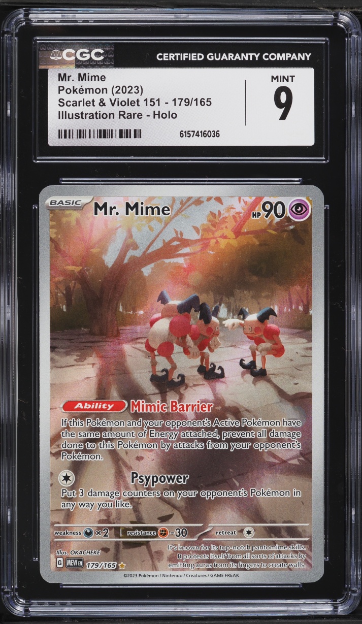 2023 Pokemon Scarlet & Violet 151 IR Mr. Mime #179 CGC 9 MINT