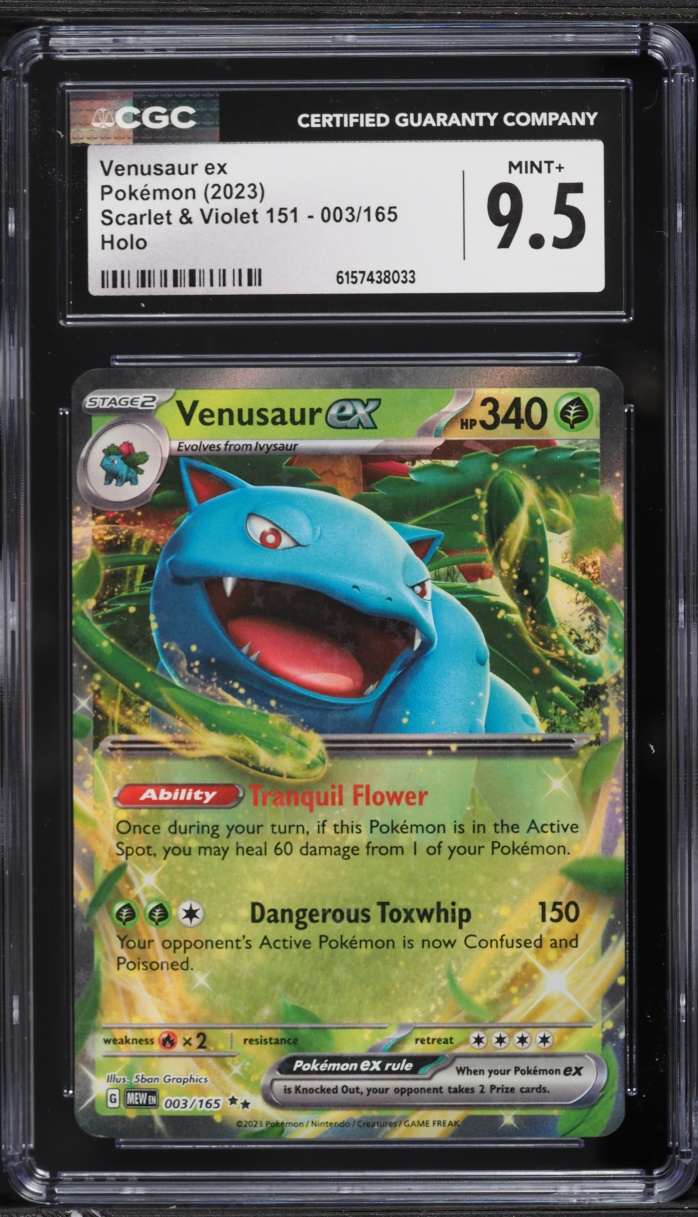 2023 Pokemon Scarlet & Violet 151 Holo Venusaur #3 CGC 9.5 MINT+