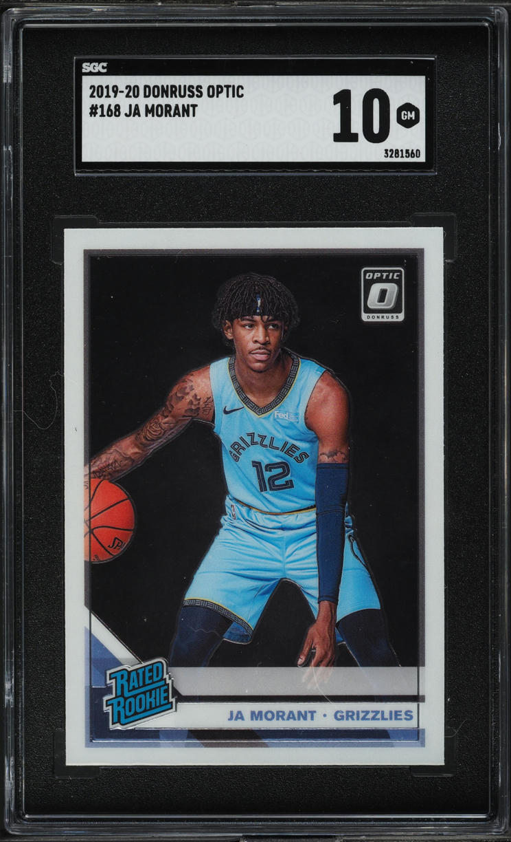 2019 Donruss Optic Ja Morant ROOKIE #168 SGC 10 GEM MINT on