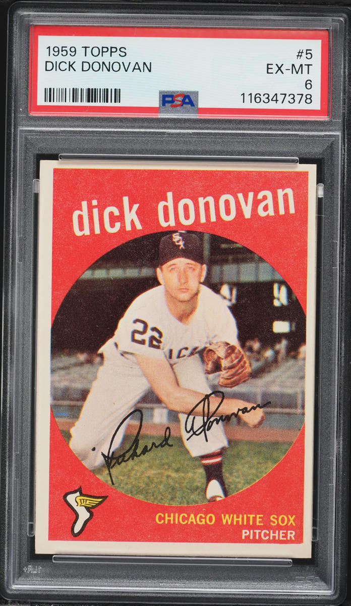 1959 Topps Dick Donovan #5 PSA 6 EXMT