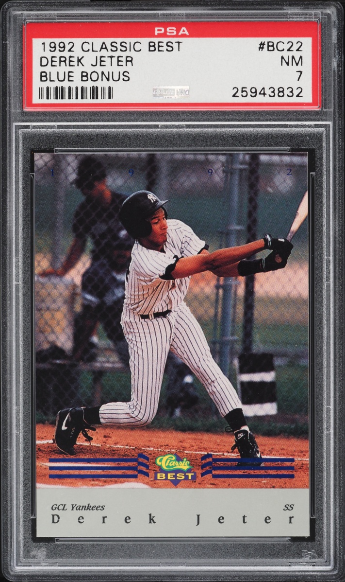 1992 Classic Best Blue Bonus Derek Jeter ROOKIE #BC22 PSA 7 NRMT