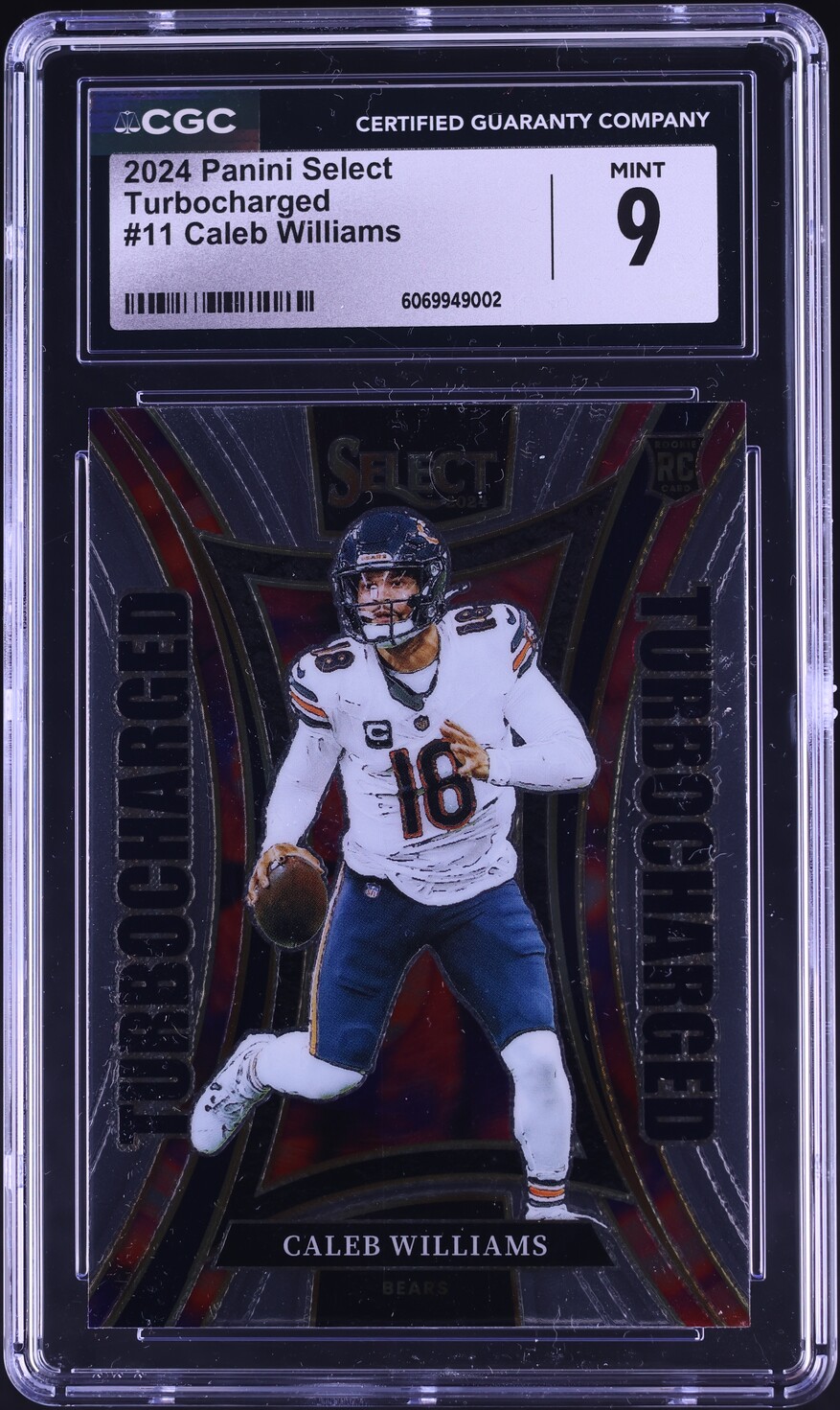 2024 Select Turbocharged Caleb Williams ROOKIE #11 CGC 9 MINT