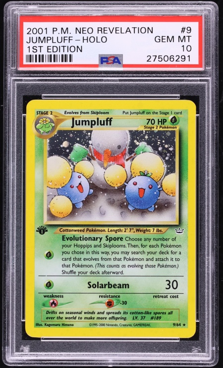 2001 Pokemon Neo Revelation 1st Edition Holo Jumpluff #9 PSA 10 GEM MINT