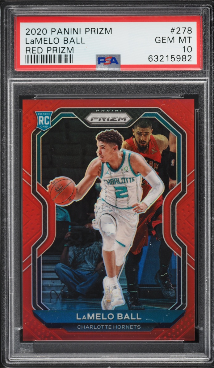 2020 Panini Prizm Red LaMelo Ball ROOKIE /299 #278 PSA 10 GEM MINT