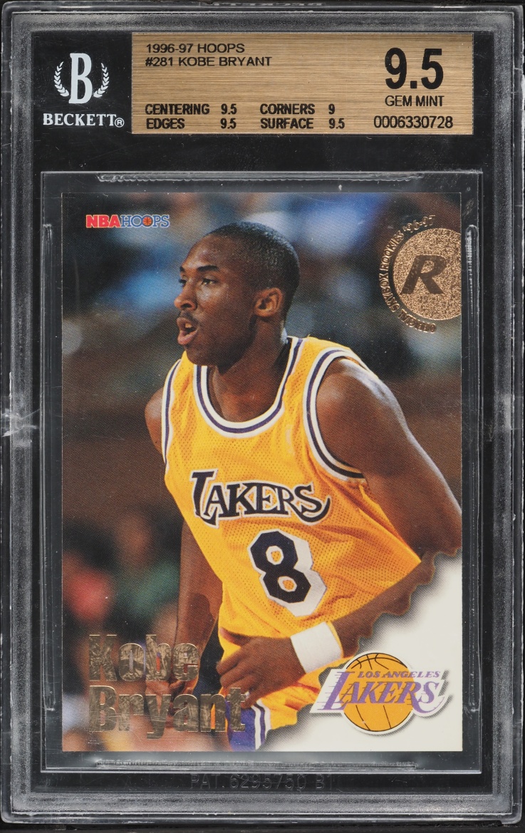 1996 Hoops Kobe Bryant ROOKIE #281 BGS 9.5 GEM MINT