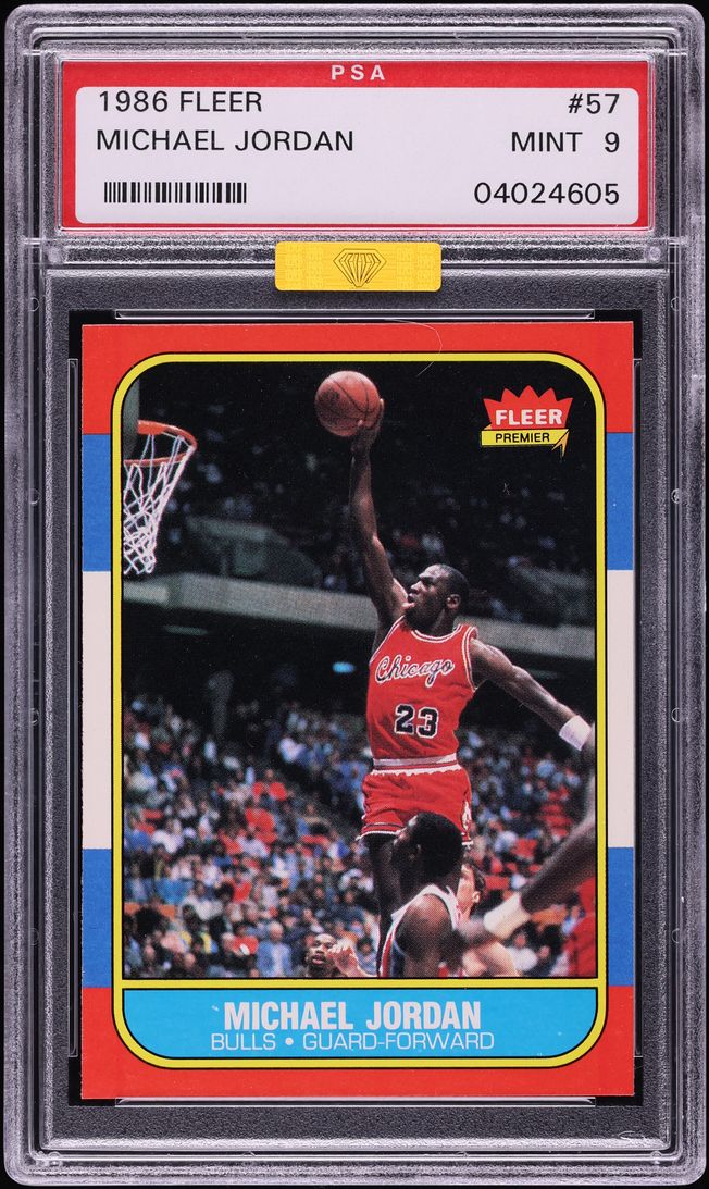 1986 Fleer Basketball Michael Jordan ROOKIE #57 MBA PSA 9 MINT