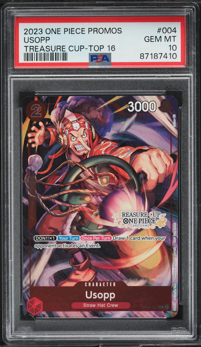2023 One Piece Promo Treasure Cup Top 16 Usopp #OP01-004 PSA 10 GEM MINT
