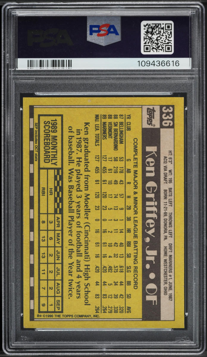 1990 Topps Ken Griffey Jr. #336 PSA 7 NRMT