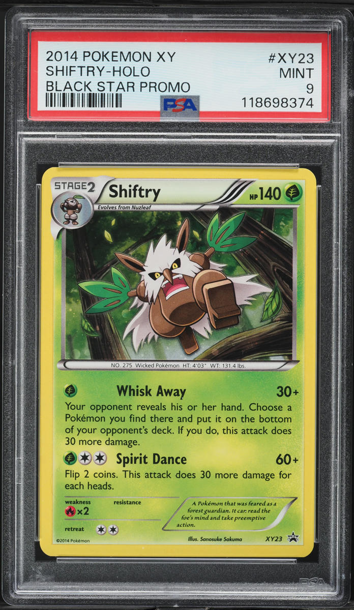 2014 Pokemon XY Black Star Promo Holo Shiftry #XY23 PSA 9 MINT