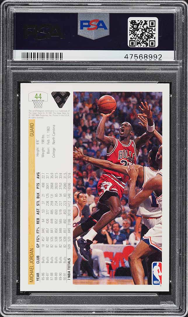 1991 Upper Deck Basketball Michael Jordan #44 PSA 10 GEM MINT