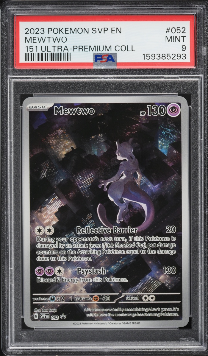 2023 Pokemon Scarlet & Violet Promo 151 Ultra Premium Full Art Mewtwo #52 PSA 9 MINT