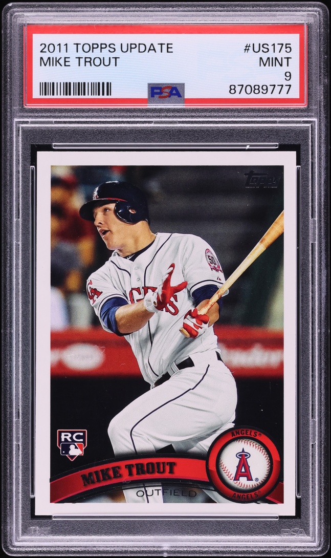 2011 Topps Update Mike Trout ROOKIE #US175 PSA 9 MINT