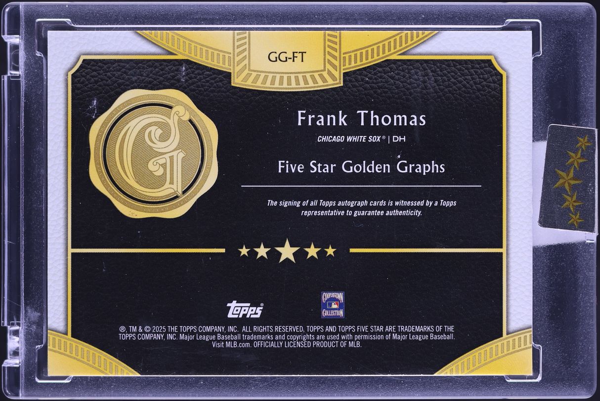 2025 Topps Five Star Golden Graphs Aqua Frank Thomas AUTO /30 #GG-FT