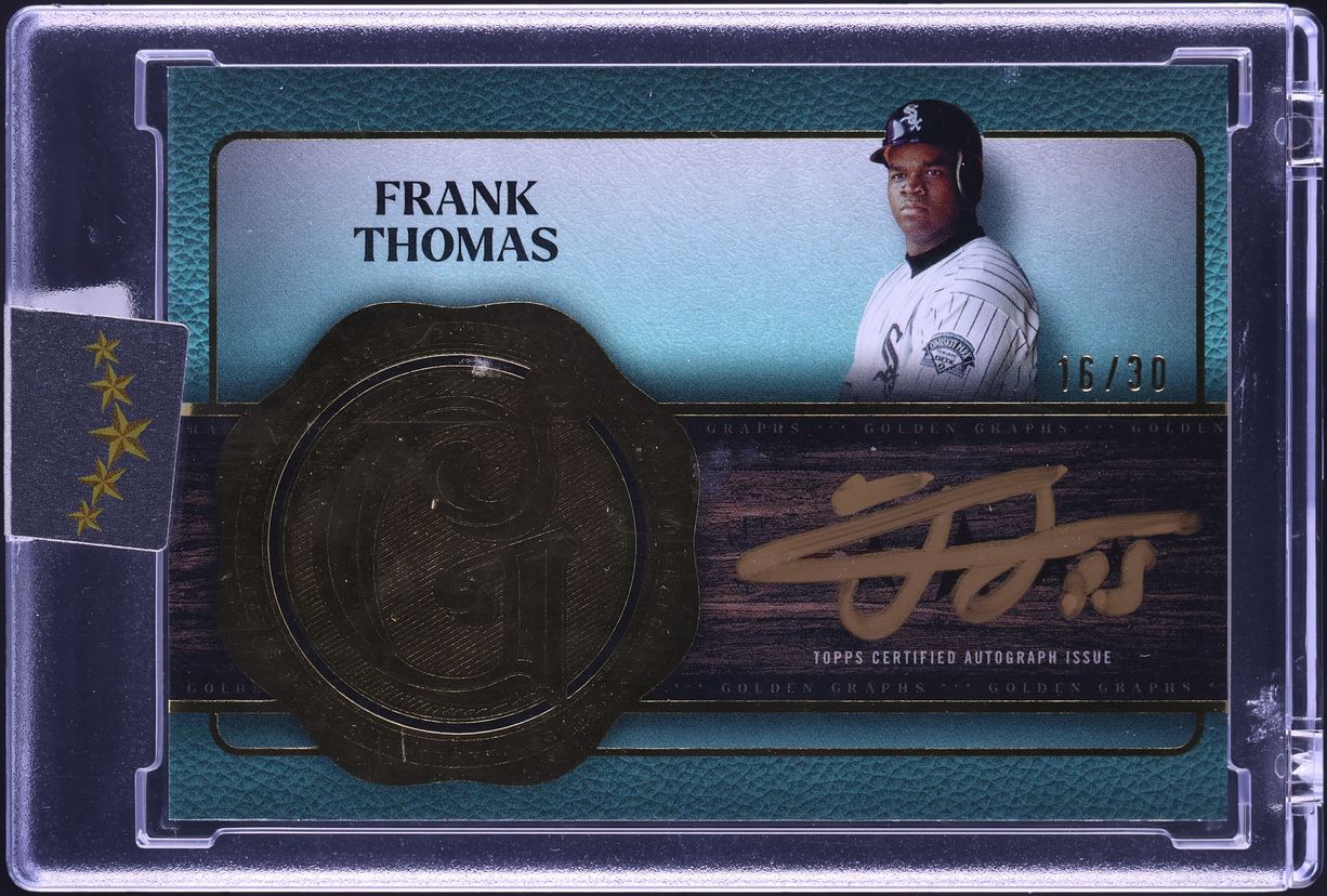 2025 Topps Five Star Golden Graphs Aqua Frank Thomas AUTO /30 #GG-FT