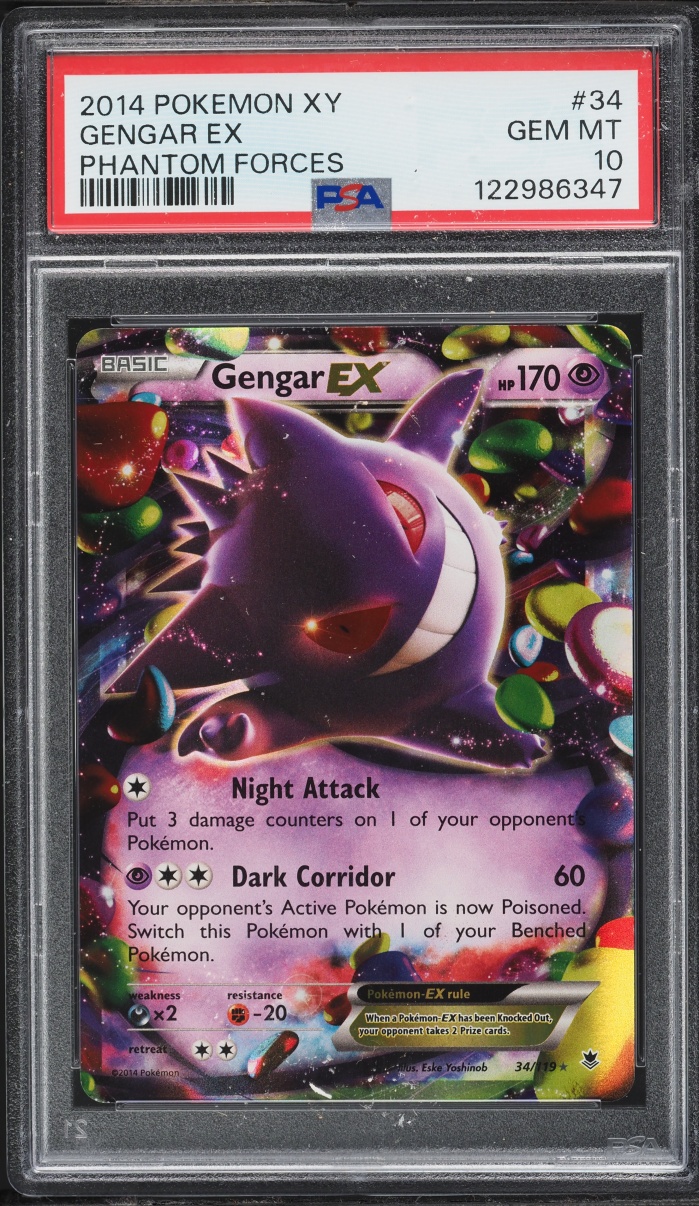 2014 Pokemon XY Phantom Forces Holo Gengar EX #34 PSA 10 GEM MINT