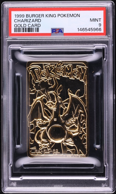 1999 Pokemon Burger King Gold Card Charizard PSA 9 MINT