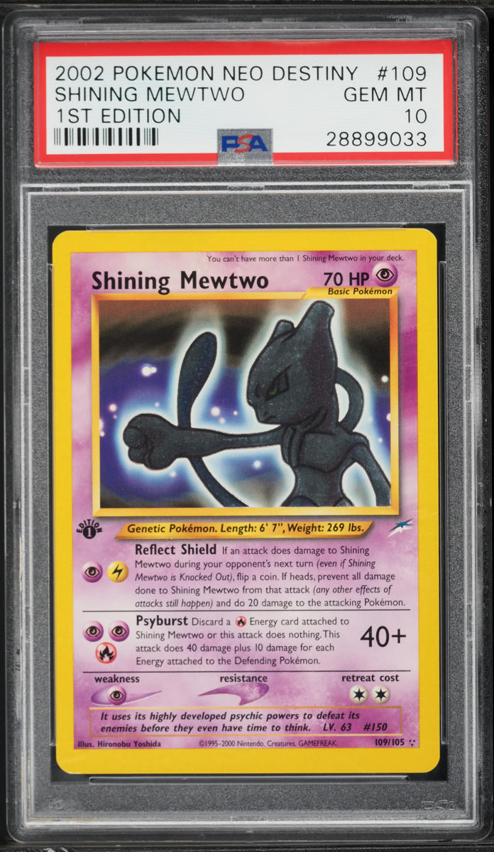 2002 Pokemon Neo Destiny 1st Edition Shining Mewtwo #109 PSA 10 GEM MINT