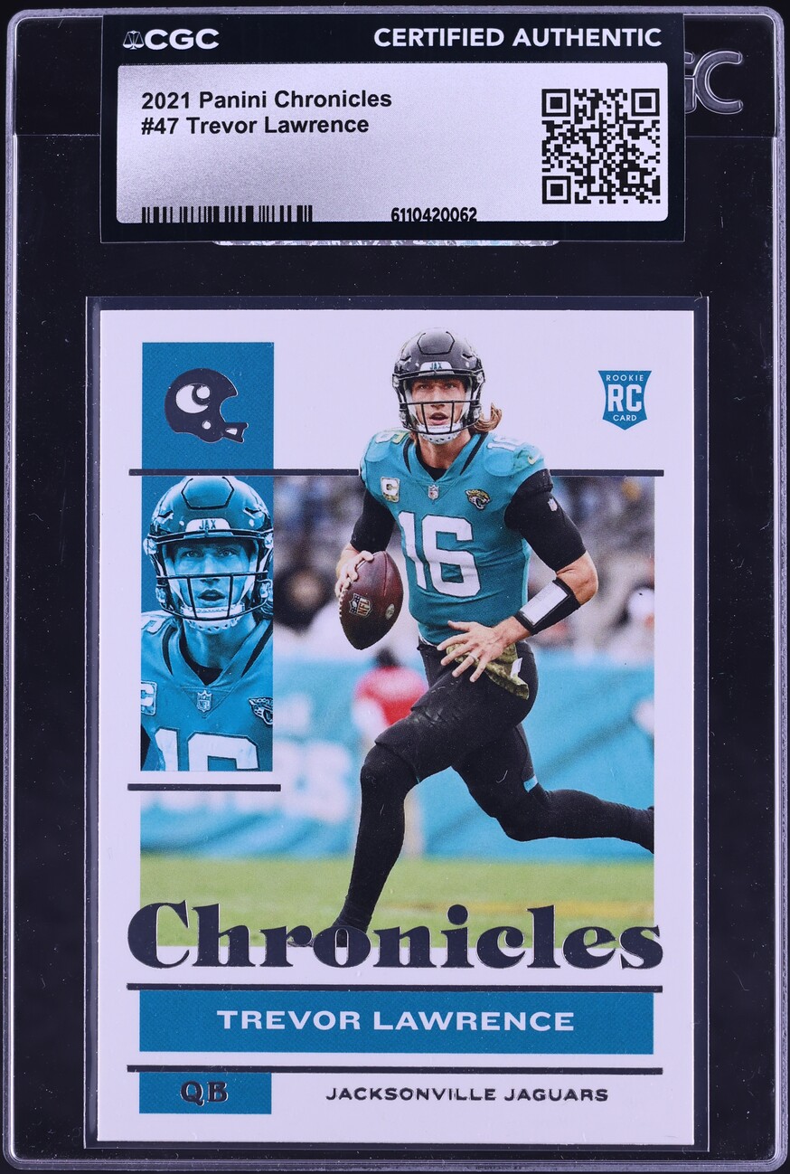 2021 Panini Chronicles Trevor Lawrence ROOKIE #47 CGC AUTH