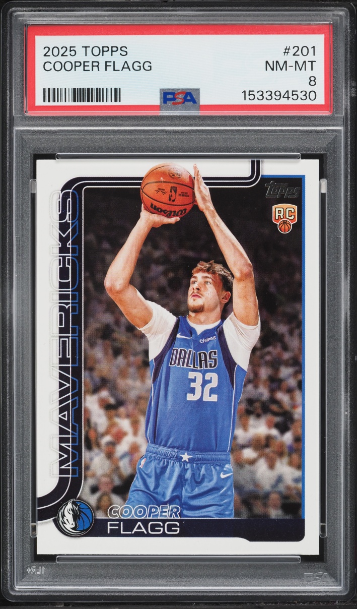 2025 Topps Basketball Cooper Flagg ROOKIE #201 PSA 8 NM-MT