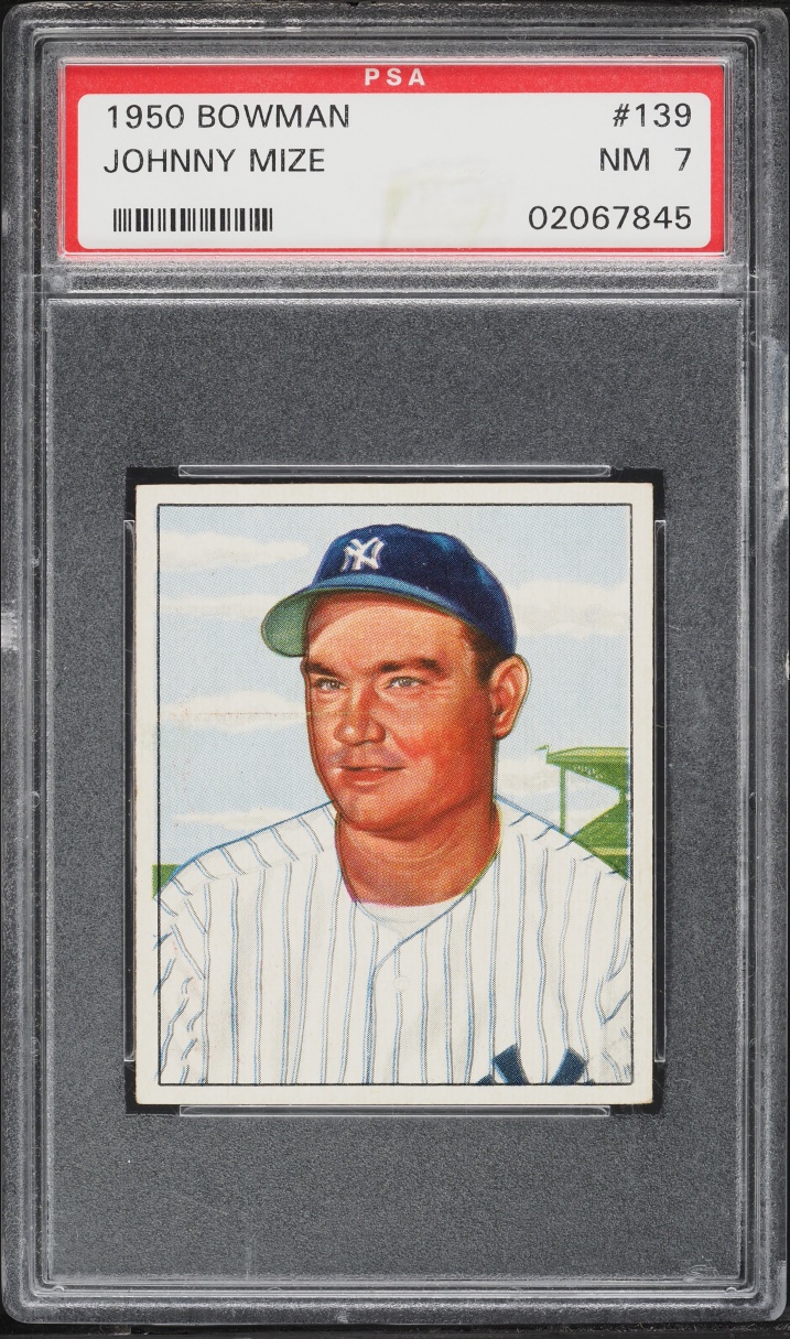 1950 Bowman Johnny Mize #139 PSA 7 NRMT