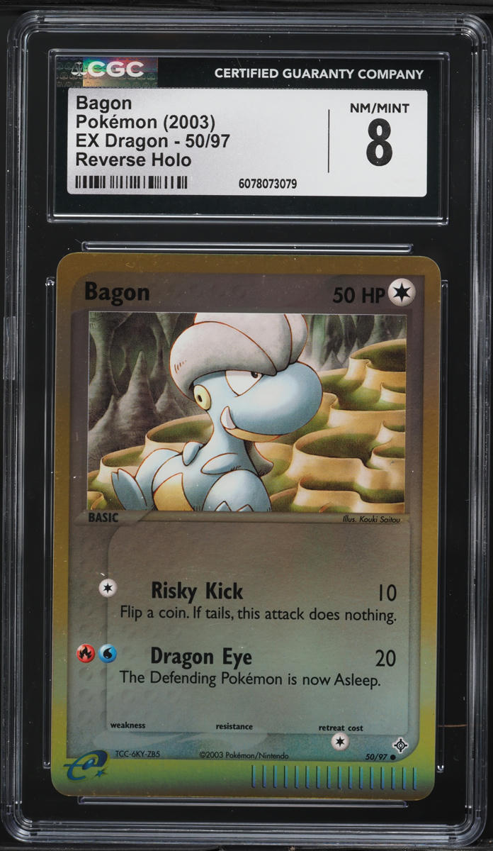 2003 Pokemon EX Dragon Reverse Holo Bagon #50 CGC 8 NM-MT on Fanatics ...