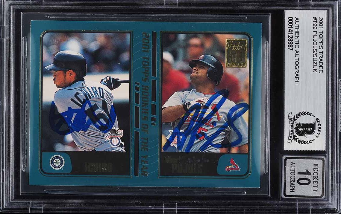 2001 Topps Chrome Traded Ichiro Suzuki & Albert Pujols ROOKIE #T99