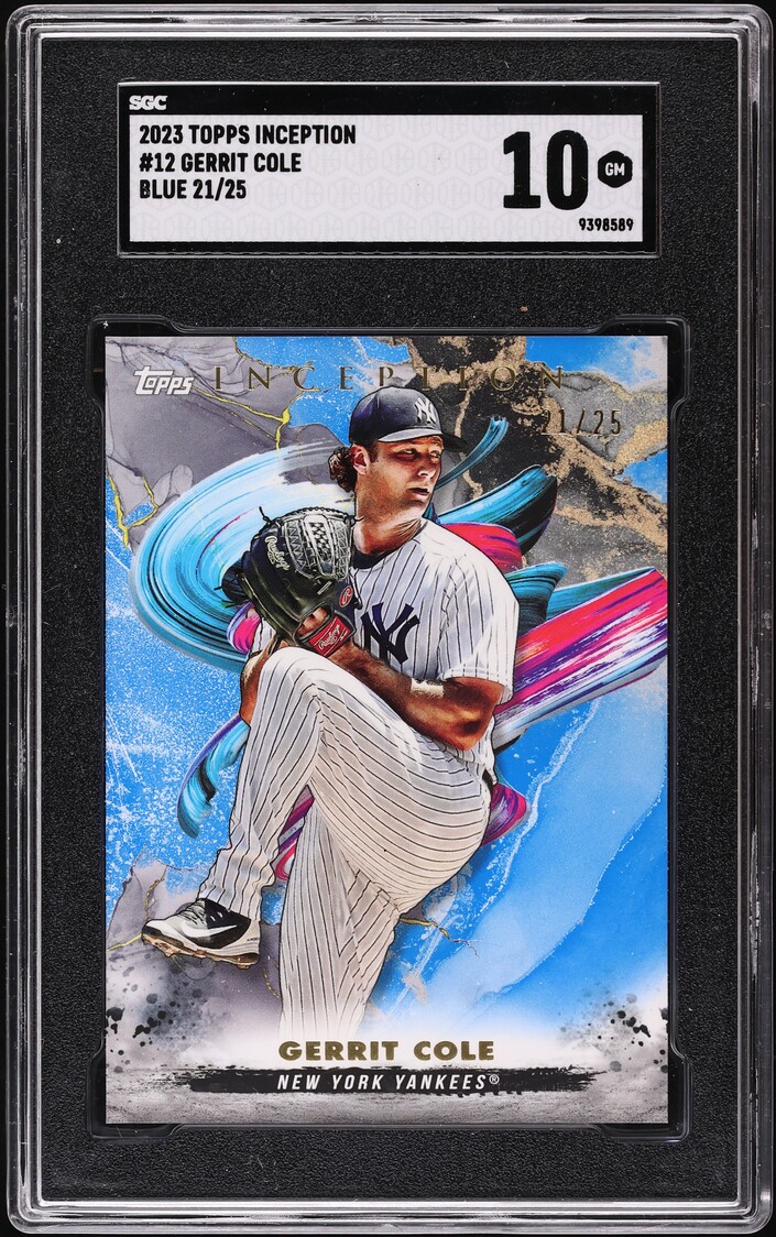 2023 Topps Inception Blue Gerrit Cole /25 #12 SGC 10 GEM MINT on ...