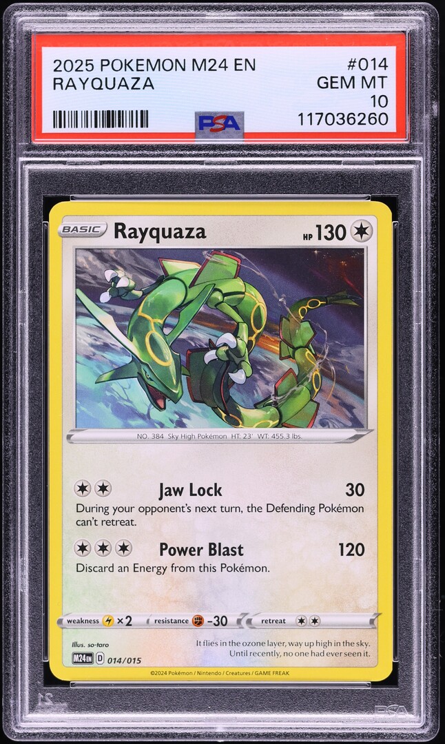 2025 Pokemon Scarlet & Violet McDonald's Collection Rayquaza #014 PSA 10 GEM MINT