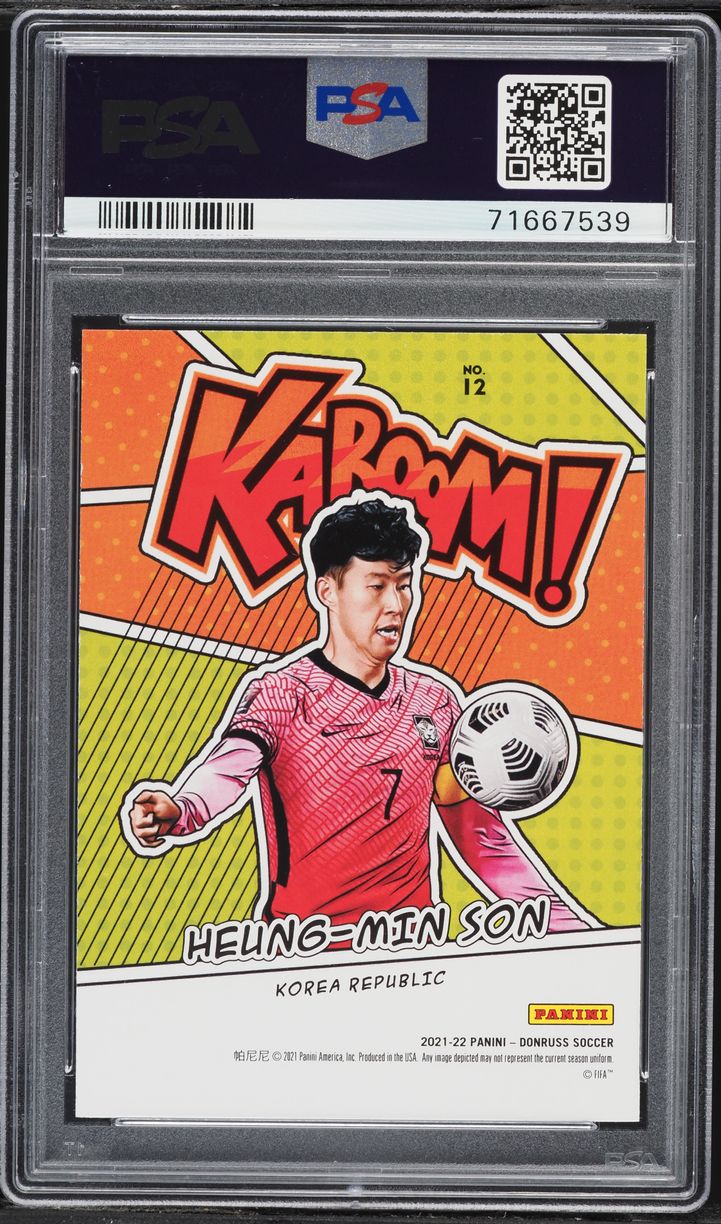 2021 Donruss Road To Qatar Kaboom! Heung-Min Son #12 PSA 9 MINT