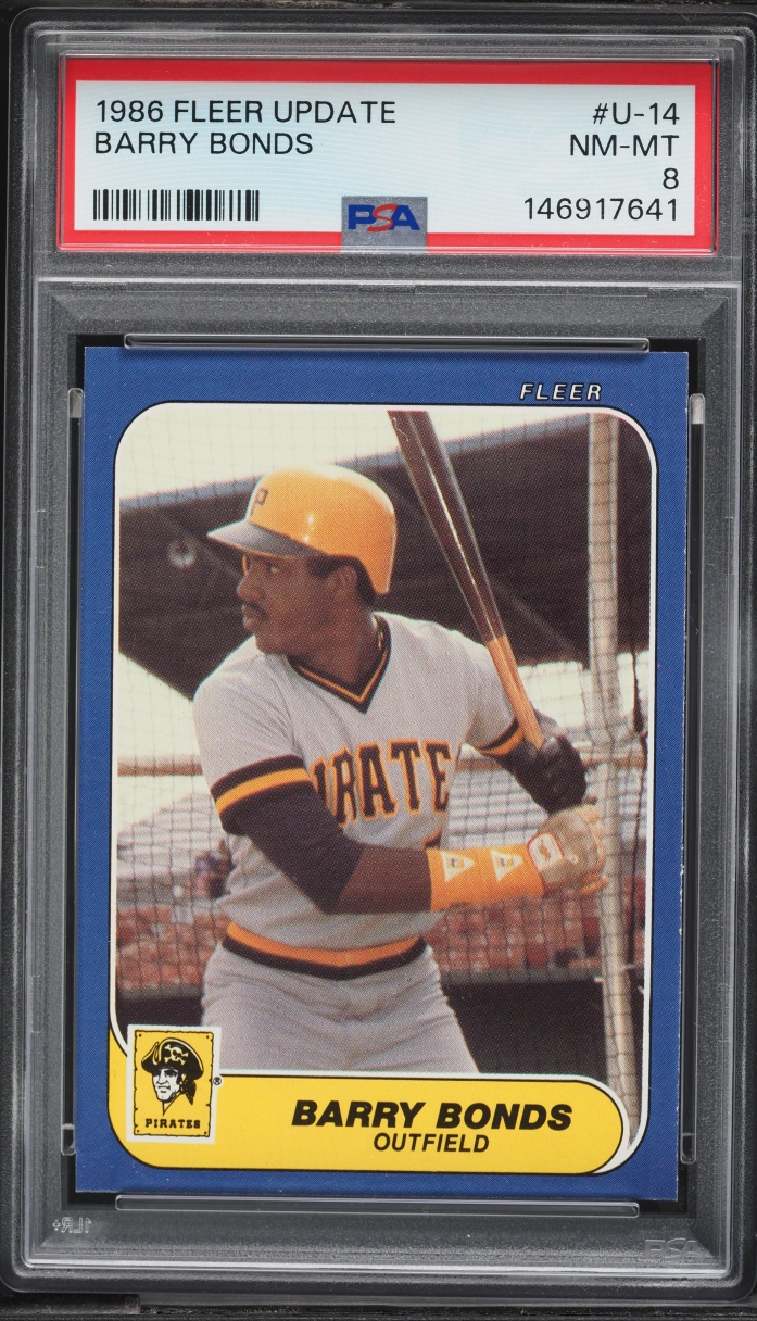 1986 Fleer Update Barry Bonds ROOKIE #U-14 PSA 8 NM-MT