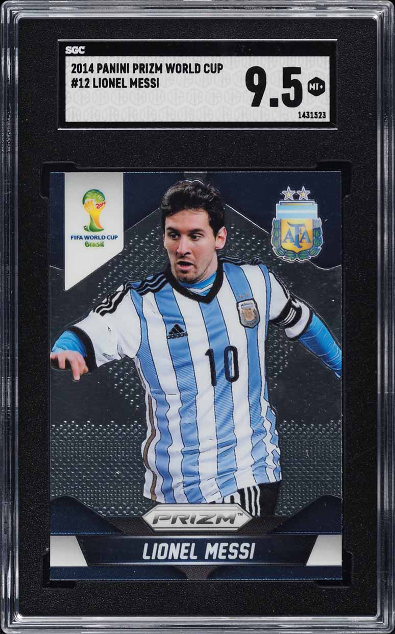 2014 Panini Prizm World Cup Lionel Messi #12 SGC 9.5 MINT+