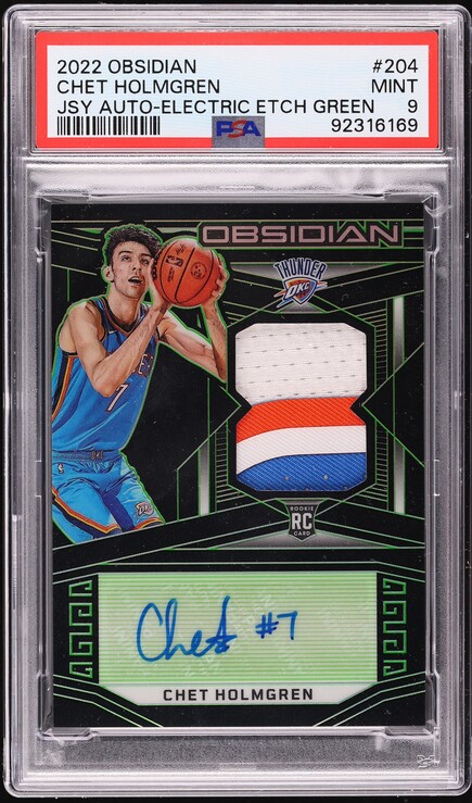 2022 Panini Chronicles DP Optic Purple Chet Holmgren RC AUTO DNA