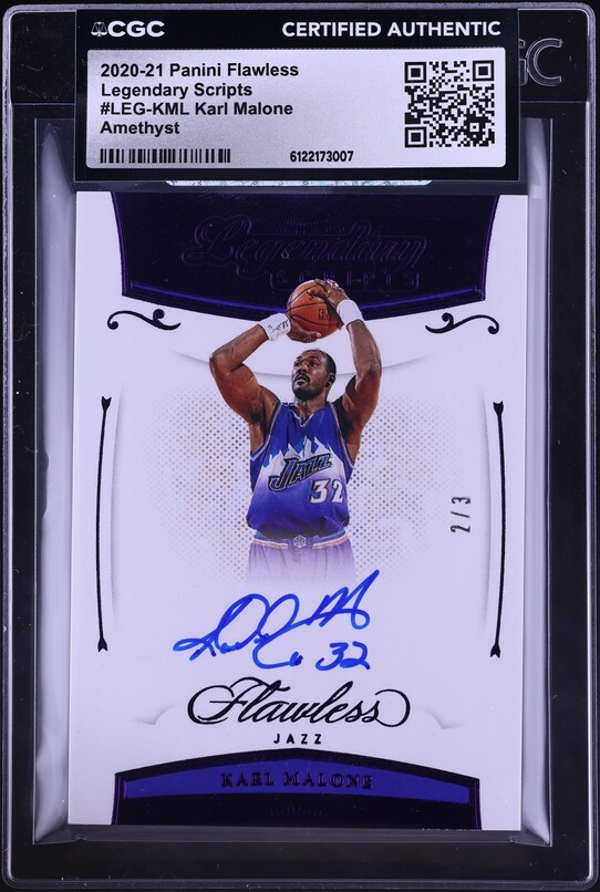 2019 Panini Mosaic Gold Wave Karl Malone #257 PSA 10 GEM MINT on