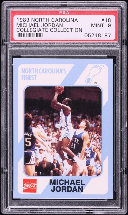 1989 Collegiate Collection North Carolina Michael Jordan #18 PSA 9 MINT