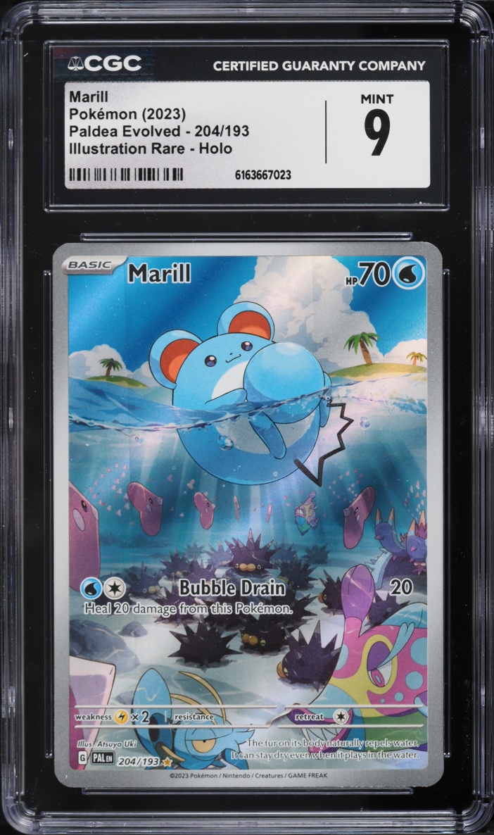 2023 Pokemon Scarlet & Violet Paldea Evolved IR Marill #204 CGC 9 MINT