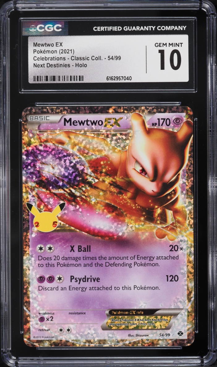 2021 Pokemon Sword & Shield Celebrations Classic Collection Holo Mewtwo EX #54 CGC 10 GEM MINT