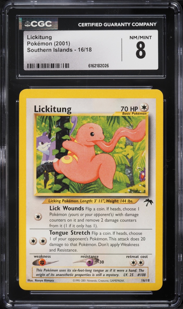 2001 Pokemon Southern Islands Lickitung #16 CGC 8 NM-MT