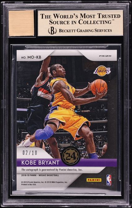 2018 Panini Prizm Mosaic Gold Kobe Bryant AUTO /10 #18 BGS 9.5 GEM MINT