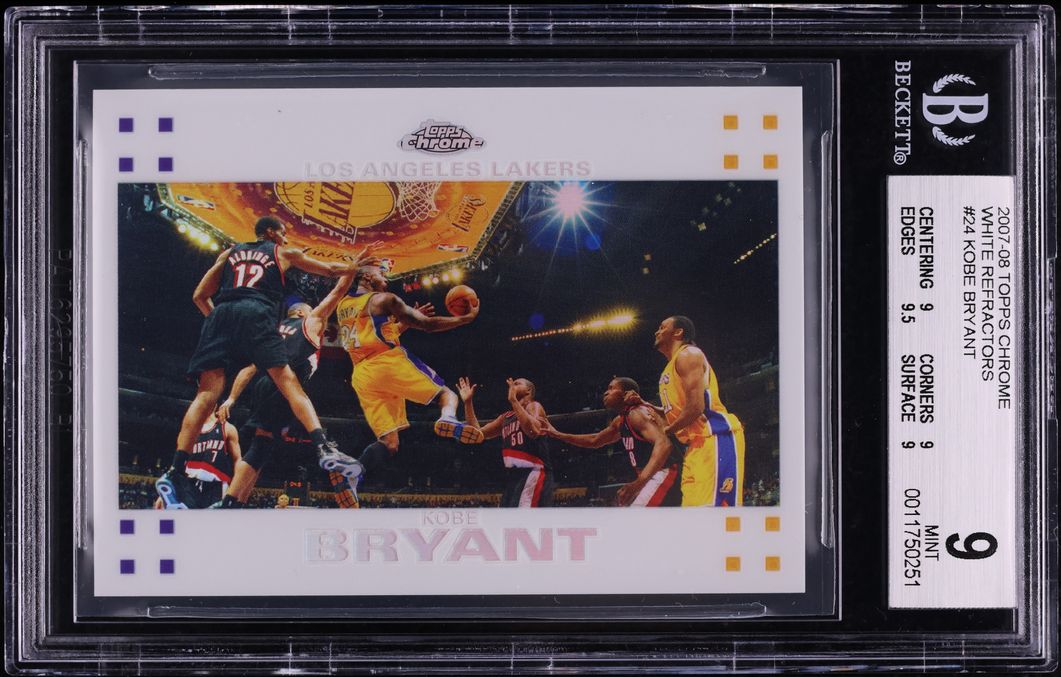 2007 Topps Chrome White Refractor Kobe Bryant /99 #24 BGS 9 MINT
