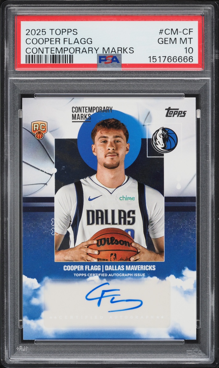 2025 Topps Contemporary Marks Cooper Flagg ROOKIE AUTO #CM-CF PSA 10 GEM MINT